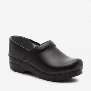 Dansko Professional Black Leather Clogs